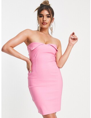 Vesper mini dress in bright pink