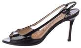 Thumbnail for your product : Manolo Blahnik Patent Leather Slingbacks