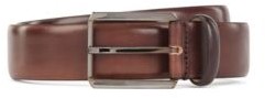 HUGO BOSS Pin-buckle belt in vegetable-tanned Italian leather