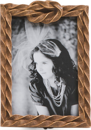 TJMAXX 5X7 Matted To 4X6 Rope Knot Tabletop Photo Frame