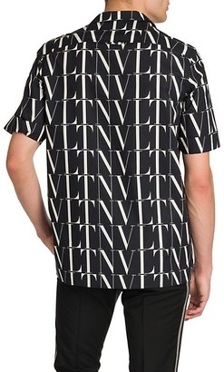 Valentino Short-Sleeve Printed Logo Shirt