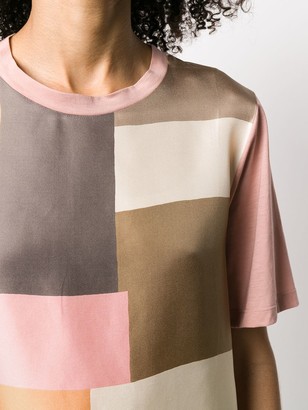Pierre Louis Mascia patchwork geometric-print T-shirt