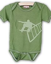 Thumbnail for your product : Small Plum Viscose of Bamboo \"Skater\" bodysuit, green