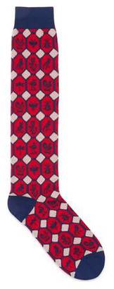 Gucci Cotton socks with geometric animals motif