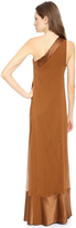 Thumbnail for your product : Donna Karan One Shoulder Cascade Evening Gown