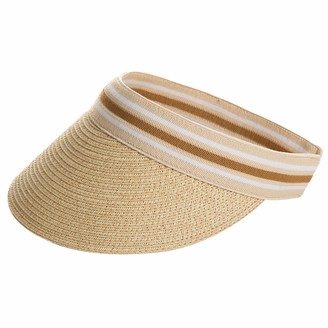 LroHan Summer UPF 50 Sun Hats Women Large Brim Plain Straw Beach Visors Cap