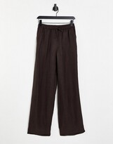 Thumbnail for your product : And other stories & co-ord cupro linen trousers in brown
