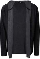 Thumbnail for your product : boohoo Big And Tall Ribbed Contrast Hooded Cardigan