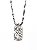 Thumbnail for your product : David Yurman Sterling Silver Tag Pendant Necklace