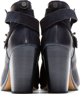 Thumbnail for your product : Rag and Bone 3856 Rag & Bone Deep Navy Leather Harrow Boot