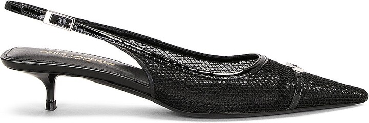 Saint Laurent Oxalis Slingback Buckle Pump in Black
