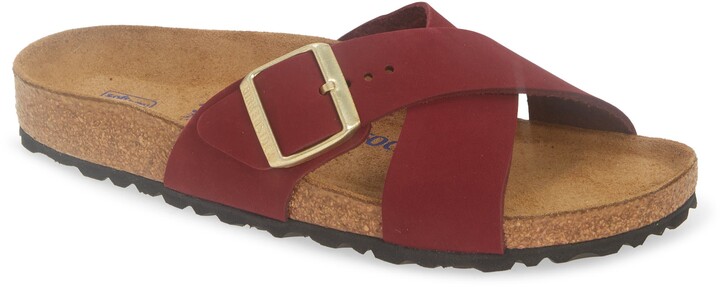 Red birkenstocks sale Clearance