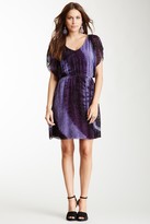 Thumbnail for your product : Hale Bob Print Flutter Sleeve Silk Blend Dress
