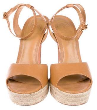 Tory Burch Leather Espadrille Sandals