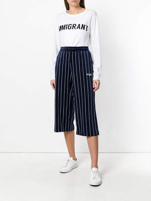 Fila striped cropped trousers