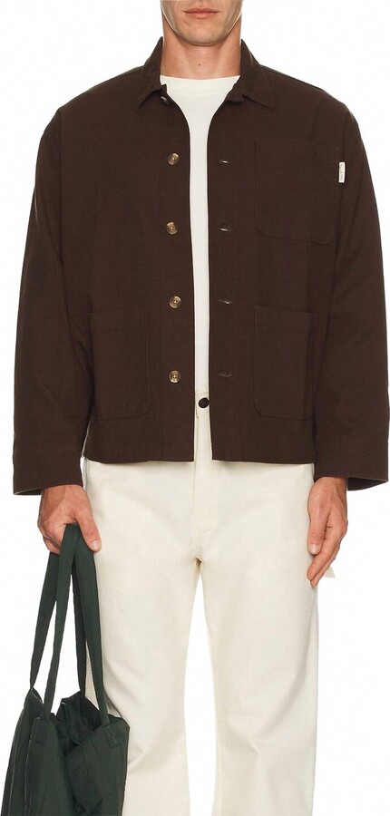 Museum of Peace & Quiet Wordmark Chore Coat In Brown