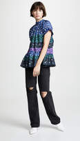 Thumbnail for your product : Opening Ceremony Opening Ceremony Floral Drop Ruffle Blouse