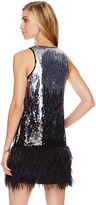 Thumbnail for your product : Michael Kors Feather-Hem Sequined Dress
