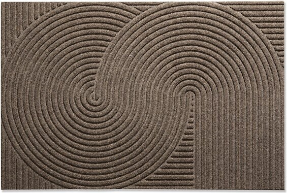 Heymat Sand Outdoor Doormat in Grey Size: 2 ft x 2 ft. 11\
