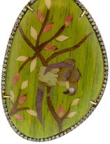 Thumbnail for your product : Silvia Furmanovich 18kt gold diamond Bird Marquetry earrings