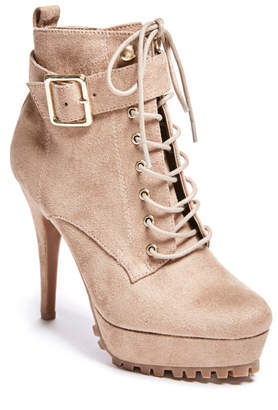 GUESS Luggy Buckle Platform Booties