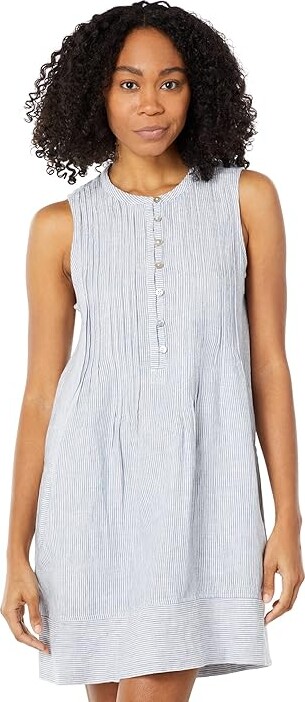 Faherty Isha Dress Women's Dress Blue Mini Stripe 1 : XS, Linen