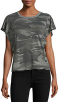 Thumbnail for your product : Splendid Camo Vintage Ruffle Cotton Top