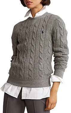 Ralph Lauren Polo Cable Knit Wool & Cashmere Crewneck Sweater - ShopStyle