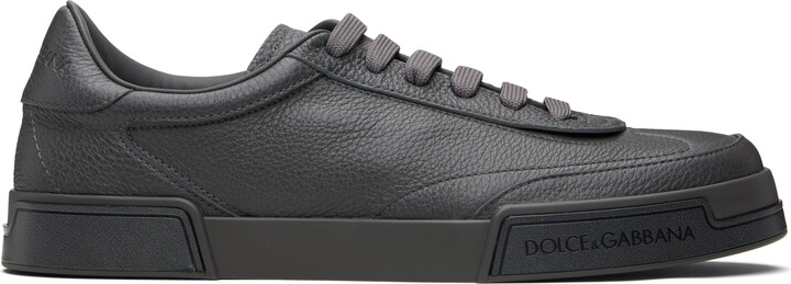 Dolce & Gabbana Gray Calfskin Portofino Yacht Sneakers