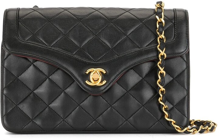 Chanel Pre Owned 1985-1990 Diamond-Quilted Shoulder Bag - ShopStyle