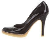 Thumbnail for your product : Gucci Patent Leather Semi Pointed-Toe Pumps