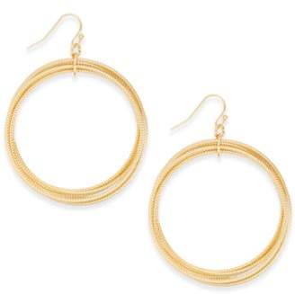 Thalia Sodi Gold-Tone Multi-Circle Drop Hoop Earrings, Created for Macy's