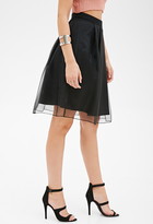Thumbnail for your product : Forever 21 pleated organza skirt