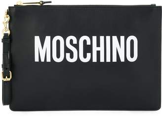Moschino logo clutch