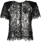 Black Lace Short Sleeve Top | Shop the world’s largest collection of ...