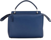 Thumbnail for your product : Fendi Dotcom Medium Flower Studded Satchel Bag, Denim Blue