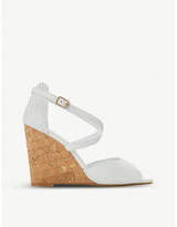 Thumbnail for your product : Dune Majave snake-embossed leather wedge sandals