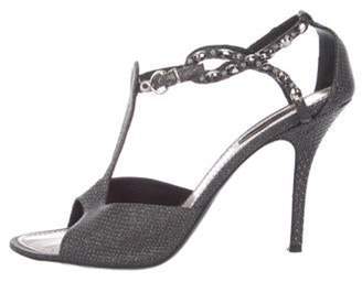 Louis Vuitton Leather Embellished sandals Grey Leather Embellished sandals