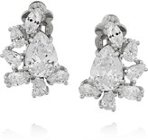 Thumbnail for your product : Kenneth Jay Lane Rhodium-plated cubic zirconia clip earrings