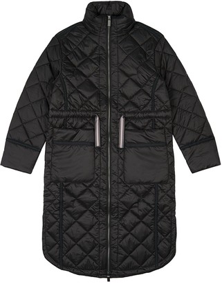 Hunter Original Refined Long Quilted Coat Black