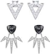 White gold stud earings