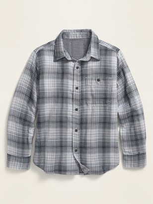 Old Navy Patterned Double-Weave Long-Sleeve Shirt for Boys