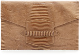 Thumbnail for your product : Neiman Marcus Lovely 2 Lizard-Embossed Envelope Clutch, Natural