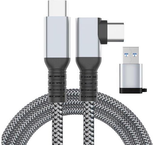 GCROWN Link Cable 16FT VR Cable Compatible with Meta Oculus Quest 2/Quest 3/Pro Pico, Nylon Braided Accessories and Gaming PC Steam VR, USB 3.0 Data...