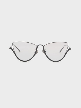 Charles & Keith Half Frame Cat-Eye Sunglasses