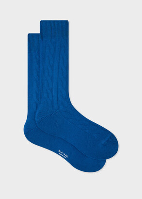 Mens Clothing Underwear Socks John Lobb Cabled Cashmere-blend Socks in Blue for Men 