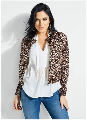 guess leopard print jacket