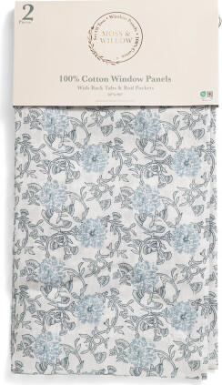 TJMAXX 50X96 Set Of 2 Kiran Window Panels, Cotton