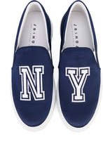 Thumbnail for your product : Joshua Sanders NY patch slip-on sneakers