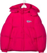 Thumbnail for your product : Diesel Kids Logo-Patch Hooded Padded Jacket